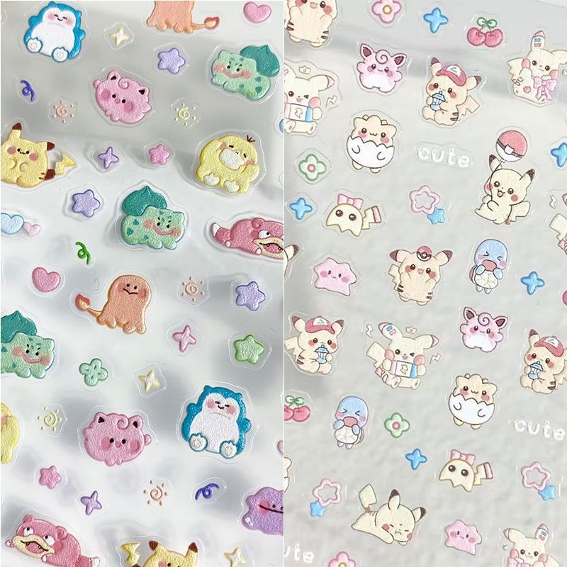 Phone Accessories In China - Pokémon Nail Stickers cute cartoon creativity