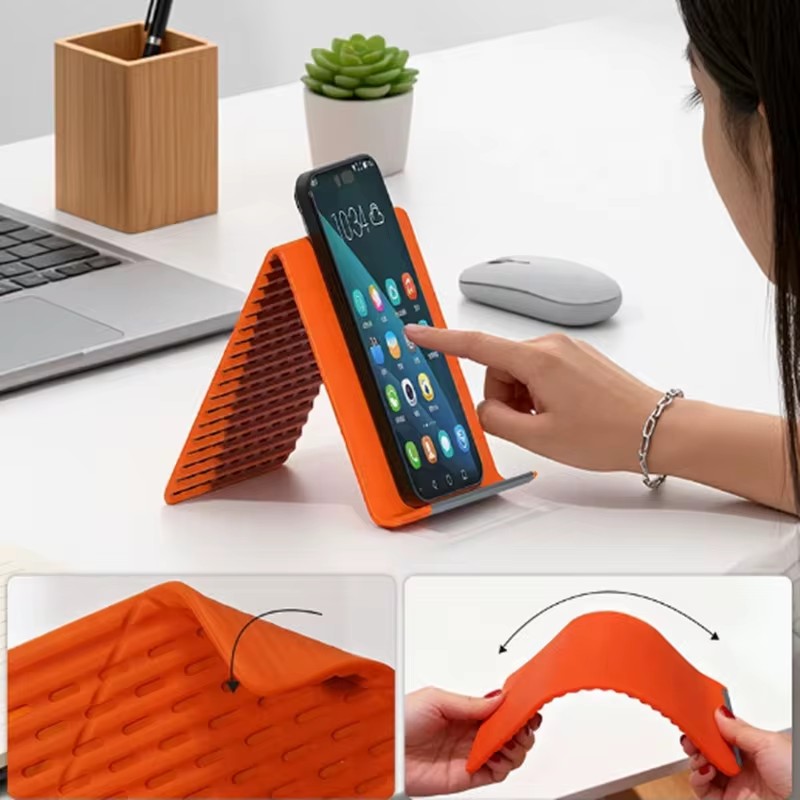 Phone Accessories Crochet - Lazy Portable Phone Stand Silicone Desktop