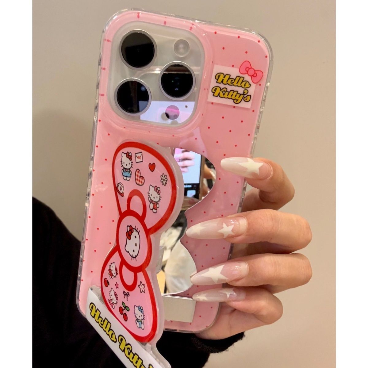 Phone Accessories Red - Anime Sanrio Red Polka Dot Hello