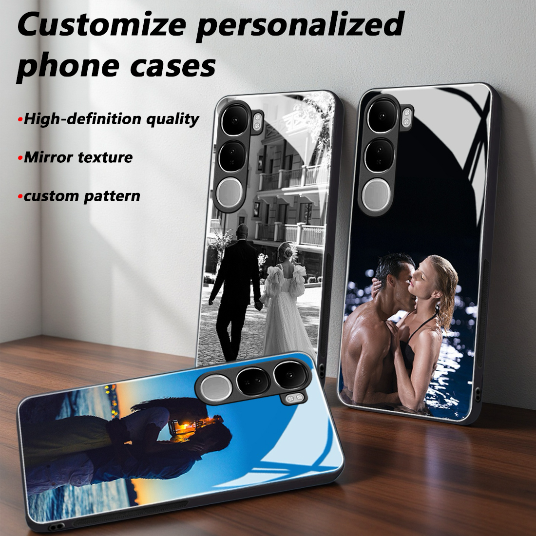 Phone Accessories Vivo - Custom Photo Mirror Glass Phone Case
