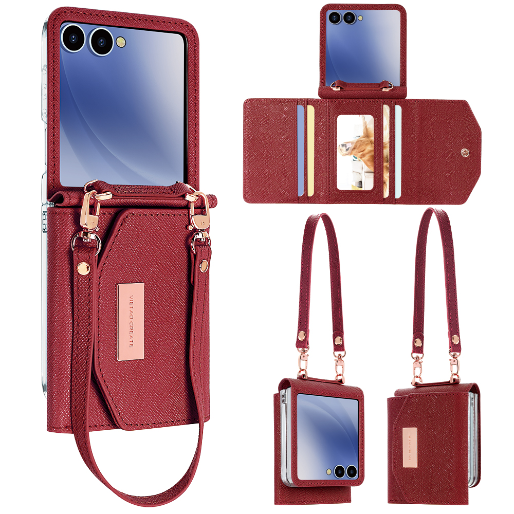Phone Accessories Red - VIETAO Dark Red PU Leather Wallet