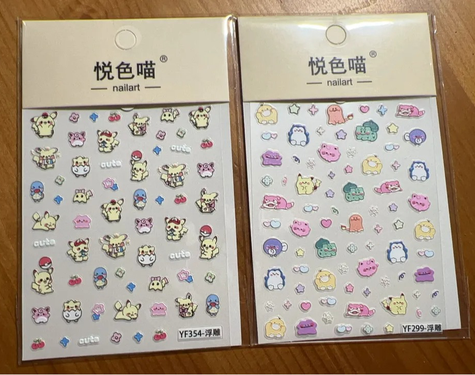Pokémon Nail Stickers cute car - Phone Accessories In China ulasan dan harga