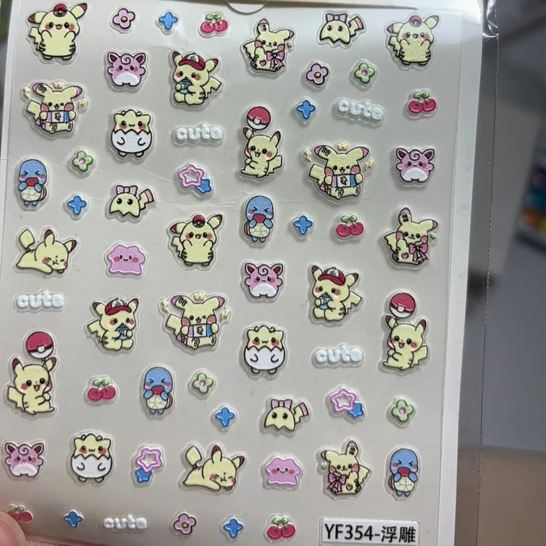 Pokémon Nail Stickers cute car - Phone Accessories In China ulasan dan harga