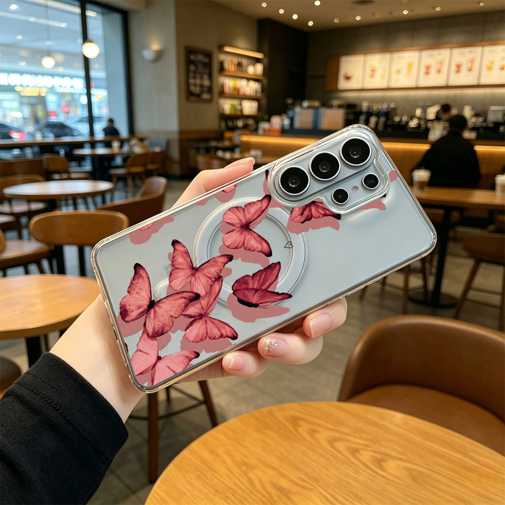 Clear Magnetic Phone Case for  - Phone Accessories Red ulasan dan harga