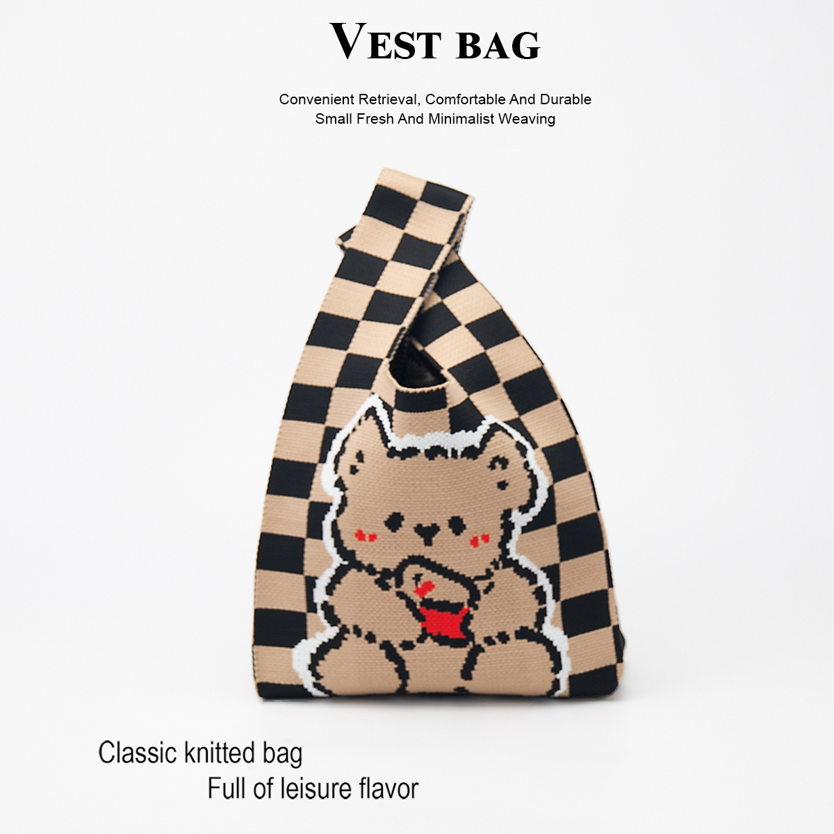 Cute Knitted Handbag for Girls - Phone Accessories In China ulasan dan harga