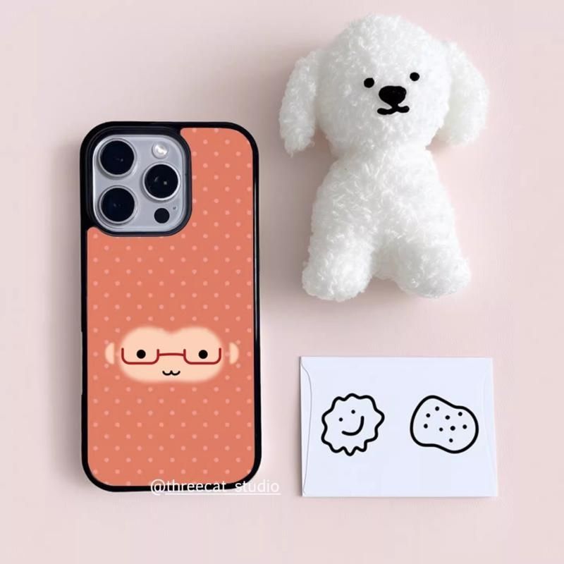 Red Glasses Monkey Face Polka  - Phone Accessories Red ulasan dan harga