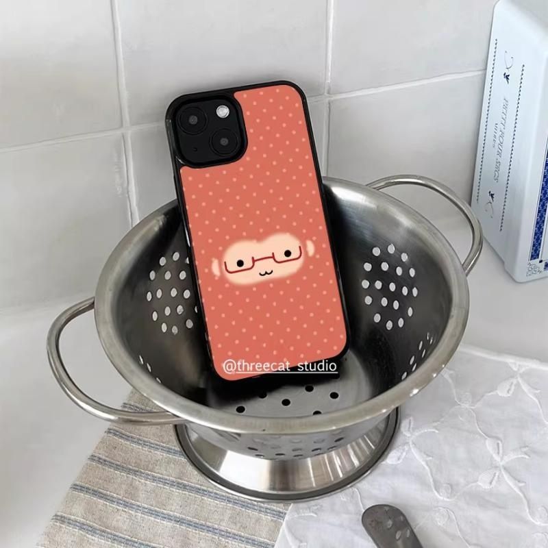 Red Glasses Monkey Face Polka  - Phone Accessories Red ulasan dan harga