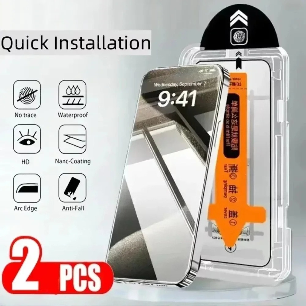 2PCS Transparent Tempered Glas - Phone Accessories Online Store ulasan dan harga
