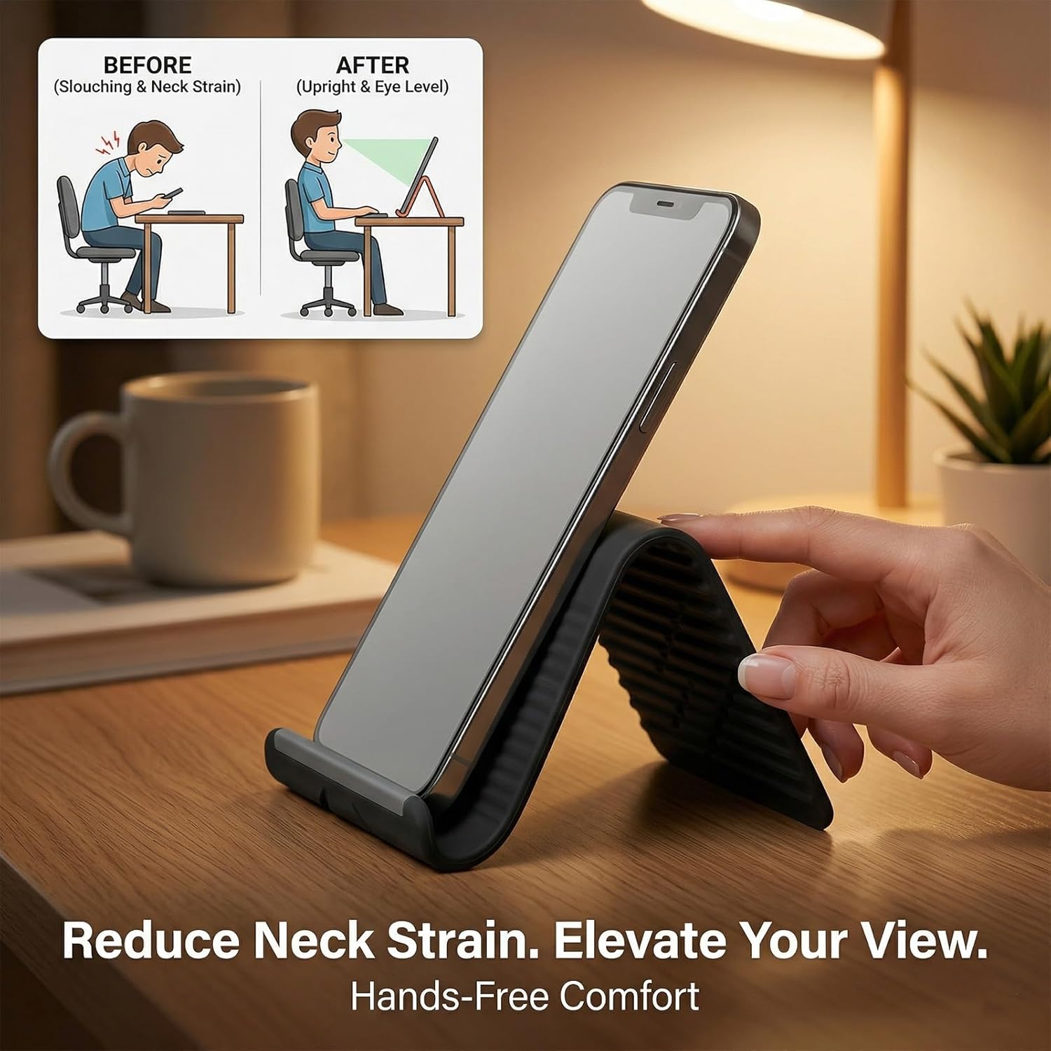 Lazy Portable Phone Stand Sili - Phone Accessories Crochet ulasan dan harga