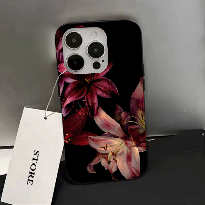 Elegant Red Lily Flower Phone  - Phone Accessories Red ulasan dan harga