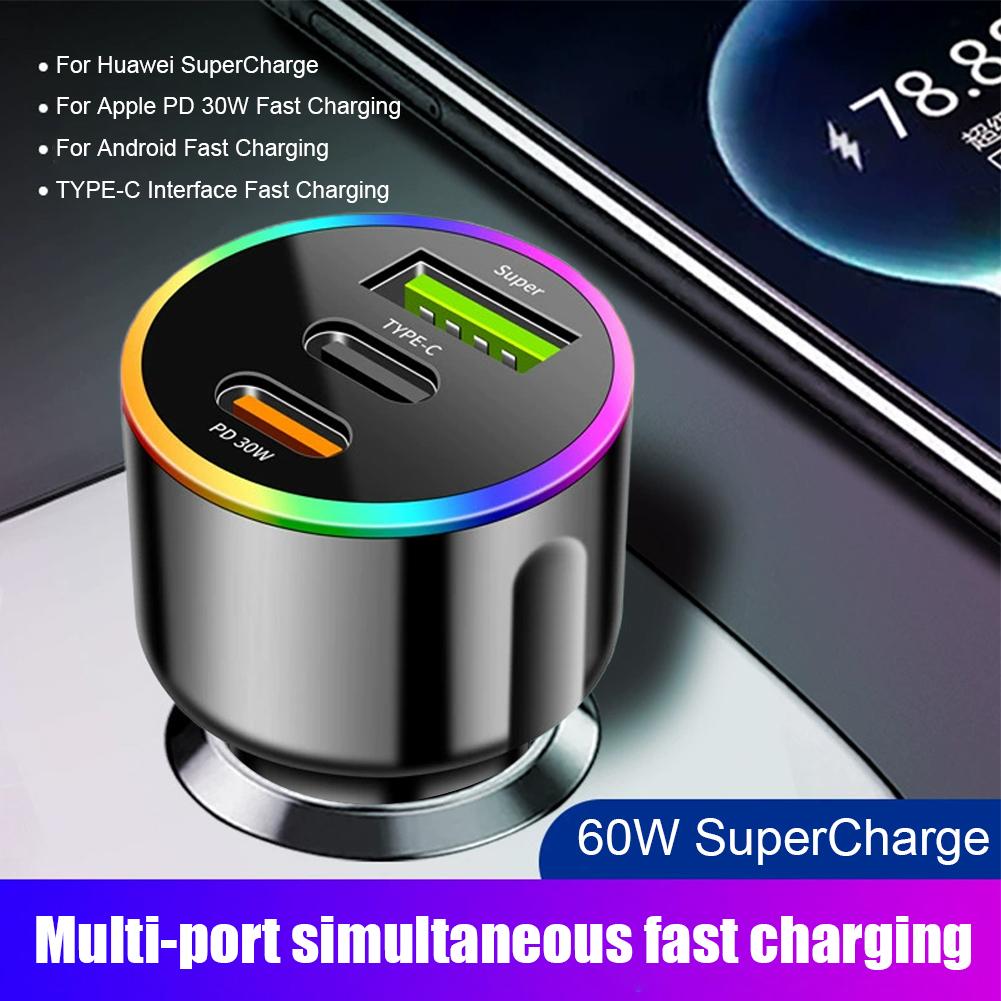PD Fast Charging Car Charger T - Usb C Hub ulasan dan harga