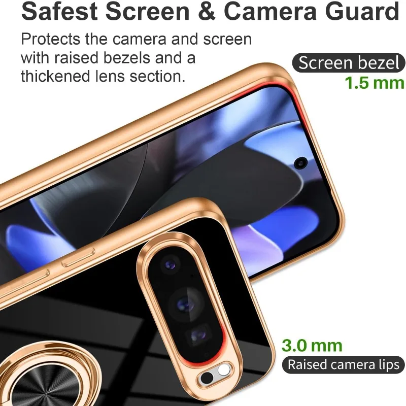 Fashion Slim Soft TPU Gold Pla - Phone Kickstand Ring ulasan dan harga