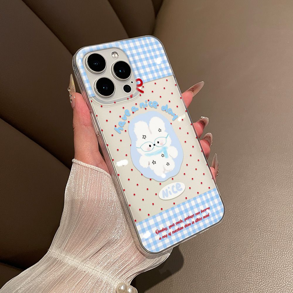 Cartoon Cute Rabbit Red Polka  - Phone Accessories Red ulasan dan harga