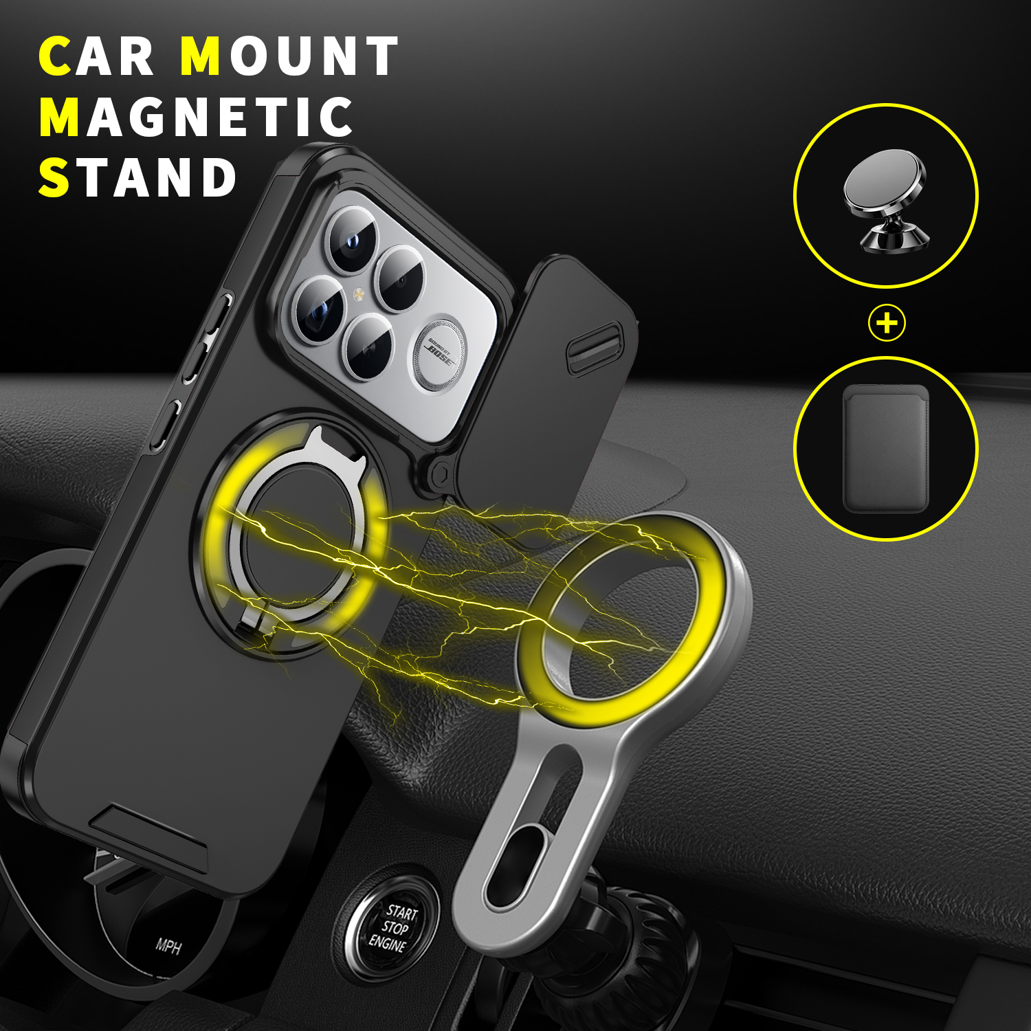 Magnetic Wireless Charging Rin - Phone Kickstand Ring ulasan dan harga
