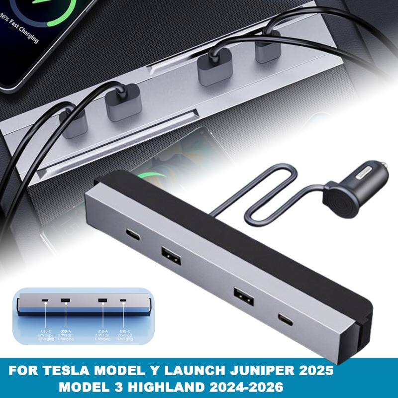 Center Console Car Adapter Mul - Usb C Hub ulasan dan harga