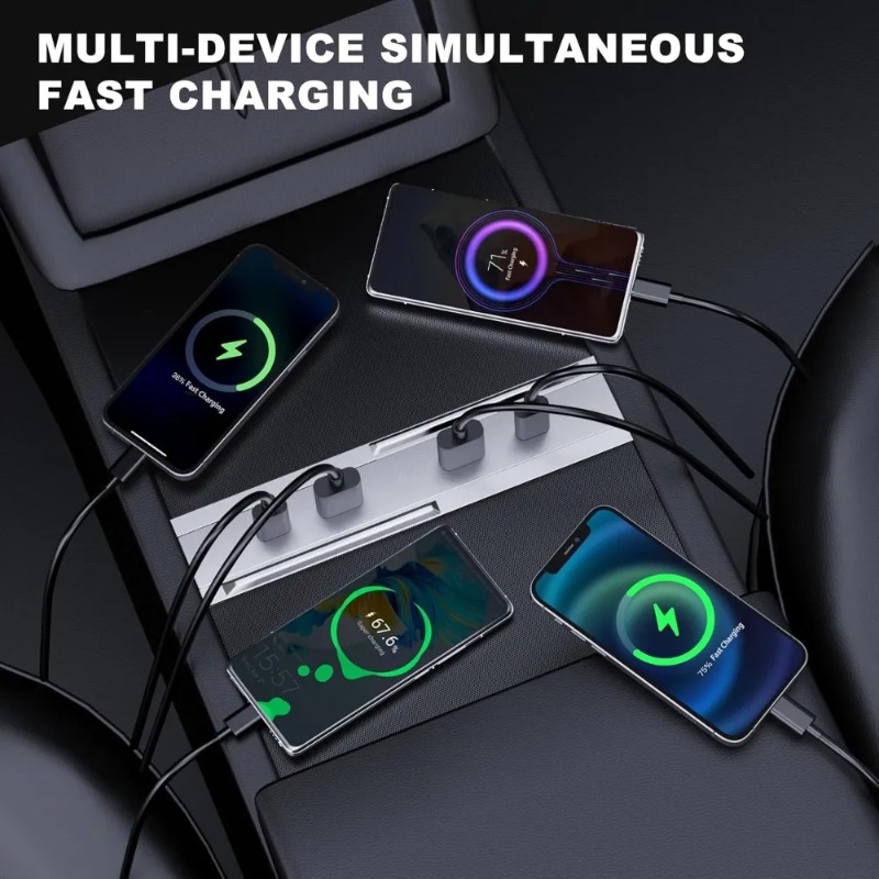 Center Console Car Adapter Mul - Usb C Hub ulasan dan harga