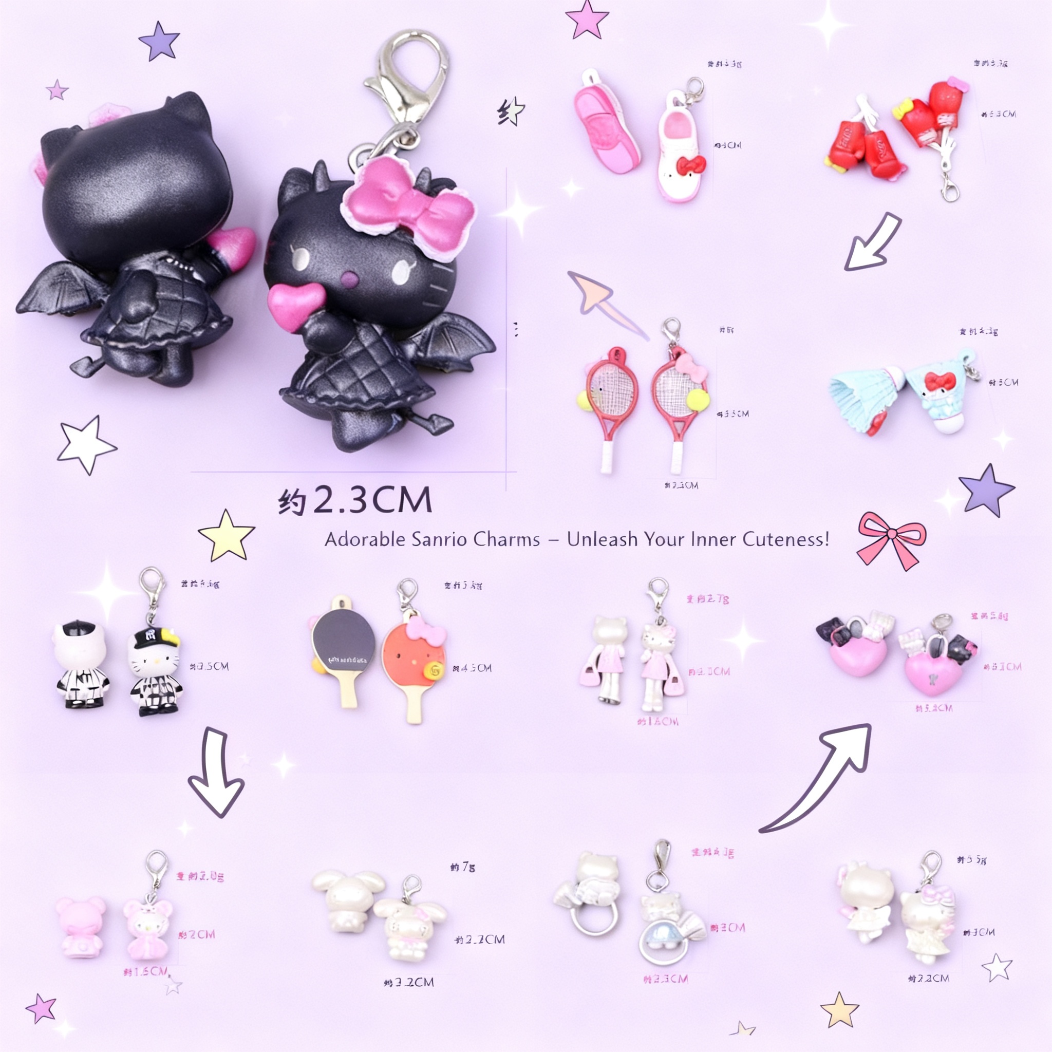 Cute Anime Hello Kitty Keychai - Phone Accessories In China ulasan dan harga