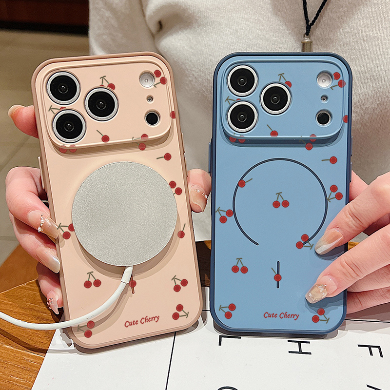 Red Cherry Patterned Magnetic  - Phone Accessories Red ulasan dan harga