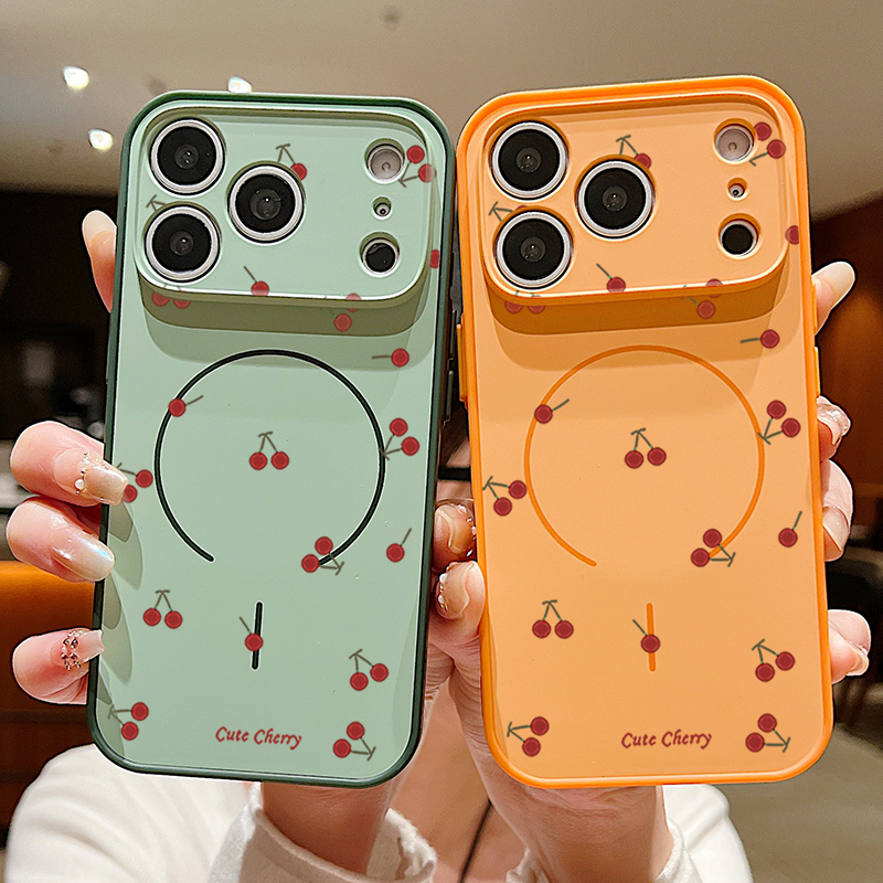 Red Cherry Patterned Magnetic  - Phone Accessories Red ulasan dan harga