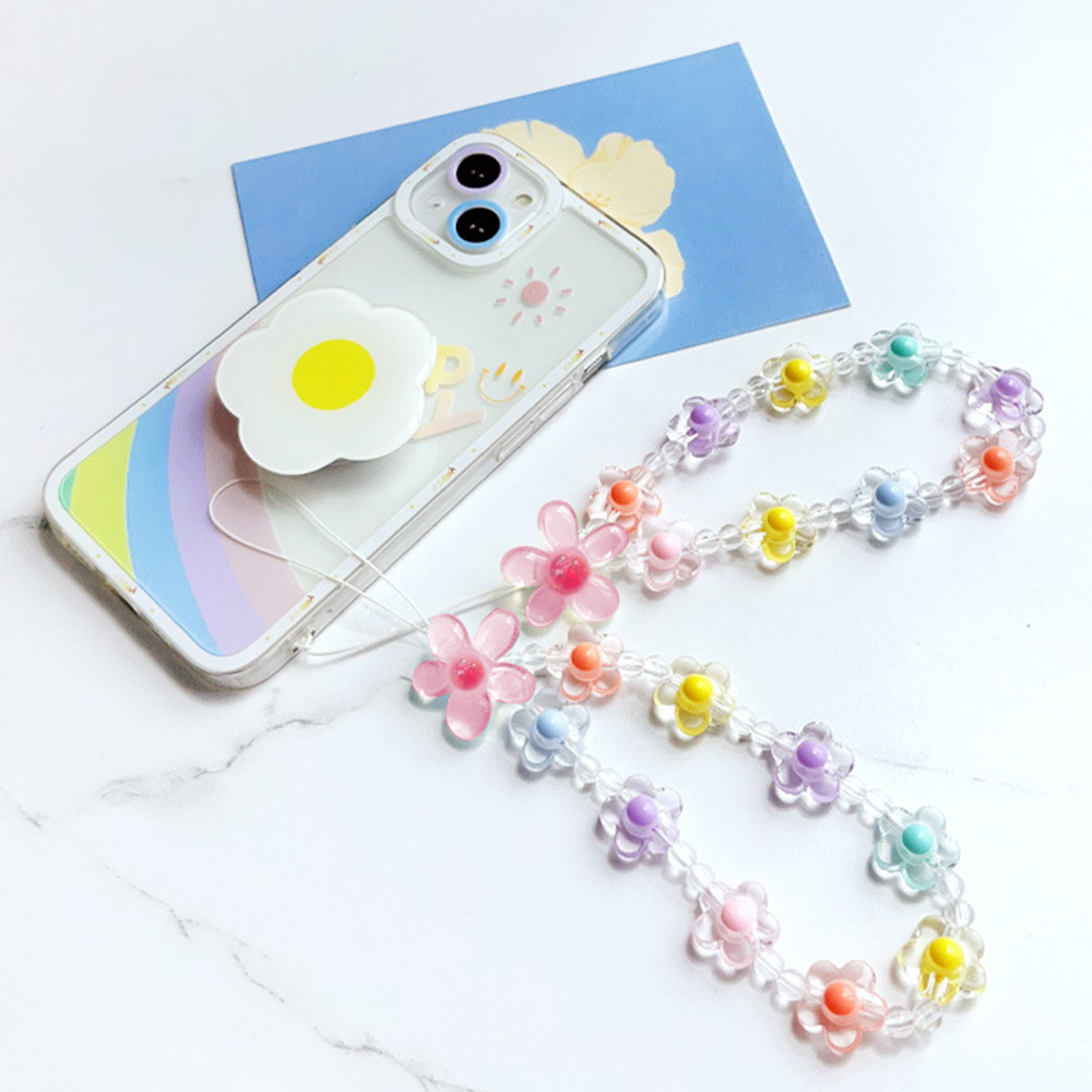 Colorful Sun Flower Beads Mobi - Phone Accessories Crochet ulasan dan harga