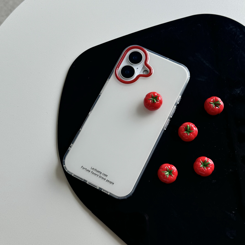 Korean Minimalist English 3D R - Phone Accessories Red ulasan dan harga