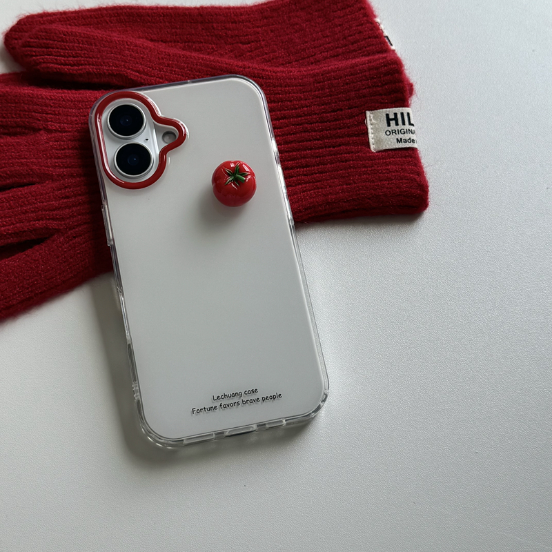 Korean Minimalist English 3D R - Phone Accessories Red ulasan dan harga