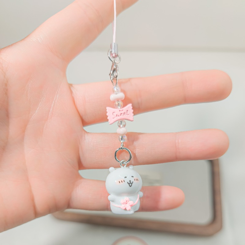 Cute Beaded Phone Strap Pink G - Phone Accessories Crochet ulasan dan harga