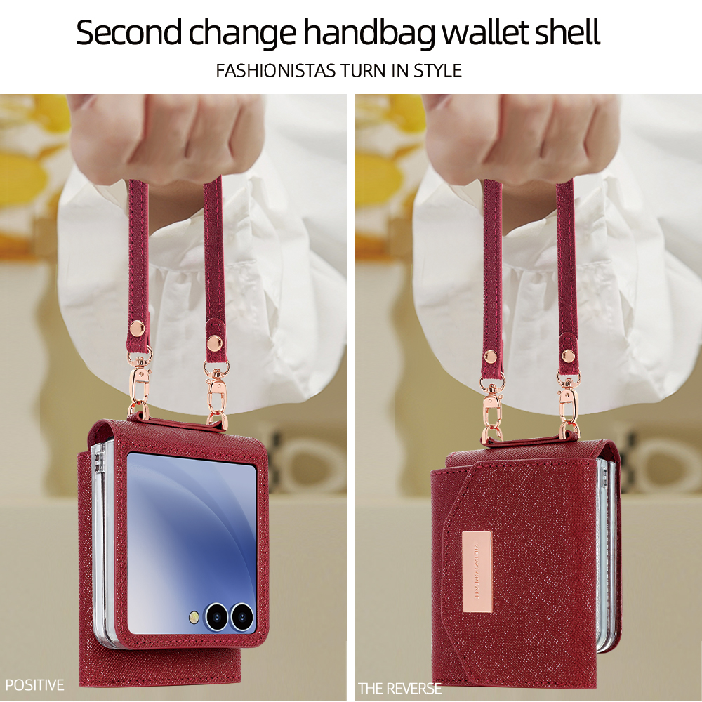 VIETAO Dark Red PU Leather Wal - Phone Accessories Red ulasan dan harga