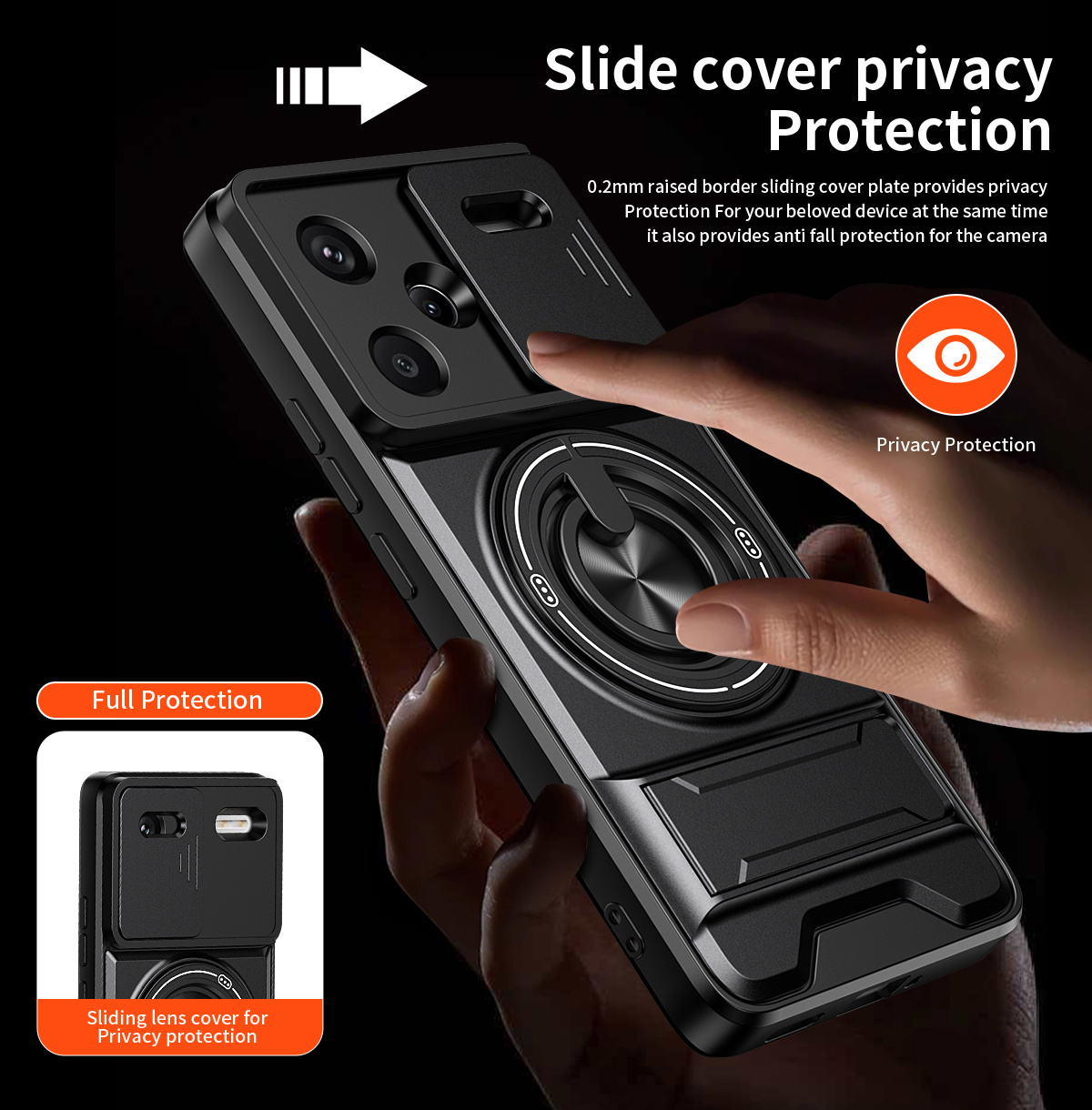 Lens Slide Camera Phone Case f - Phone Kickstand Ring ulasan dan harga