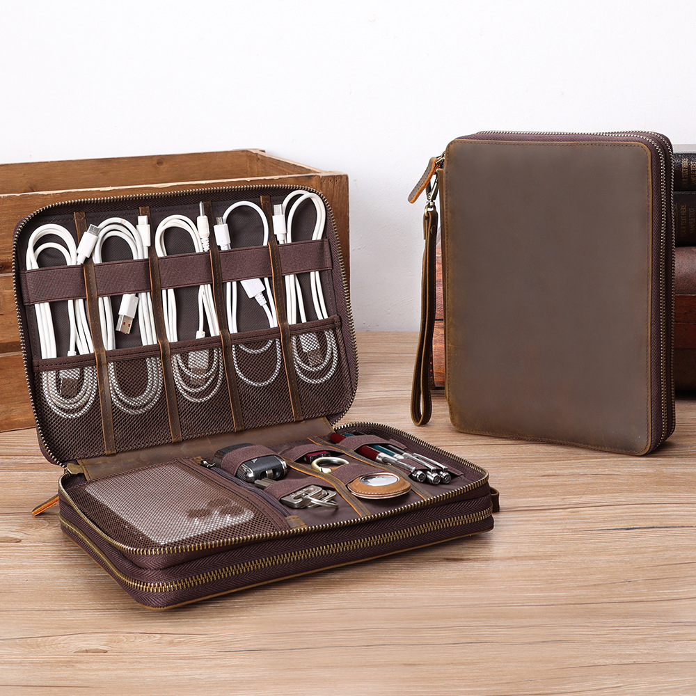 Full Grain Leather Travel Cabl - Phone Accessories In China ulasan dan harga
